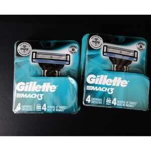 Gillette Mach3 Razor Blade Cartridge Lot of 2 Packs New